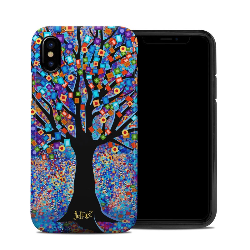 iPhone XS Hybrid Case design of Psychedelic art, Modern art, Art, with black, blue, red, orange, yellow, green, purple colors