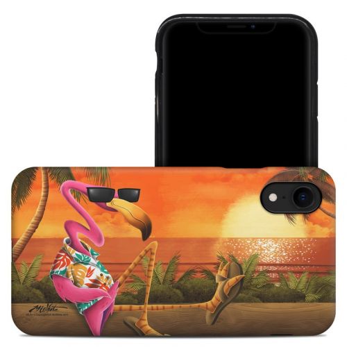 Sunset Flamingo iPhone XR Hybrid Case
