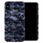 Digital Navy Camo iPhone XS Max Clip Case