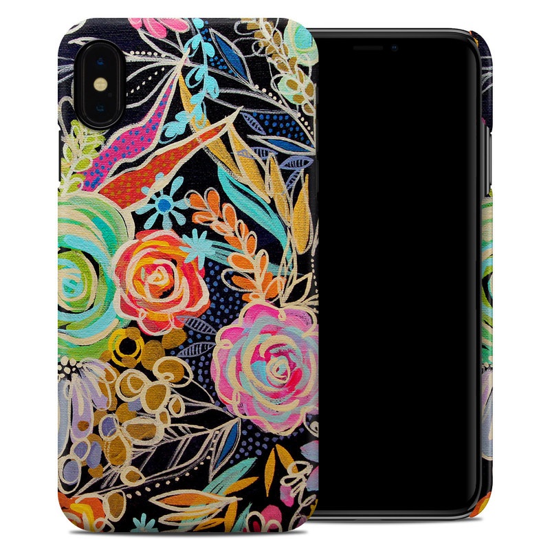 iPhone XS Max Clip Case design of Pattern, Floral design, Design, Textile, Visual arts, Art, Graphic design, Psychedelic art, Plant with black, gray, green, red, blue colors