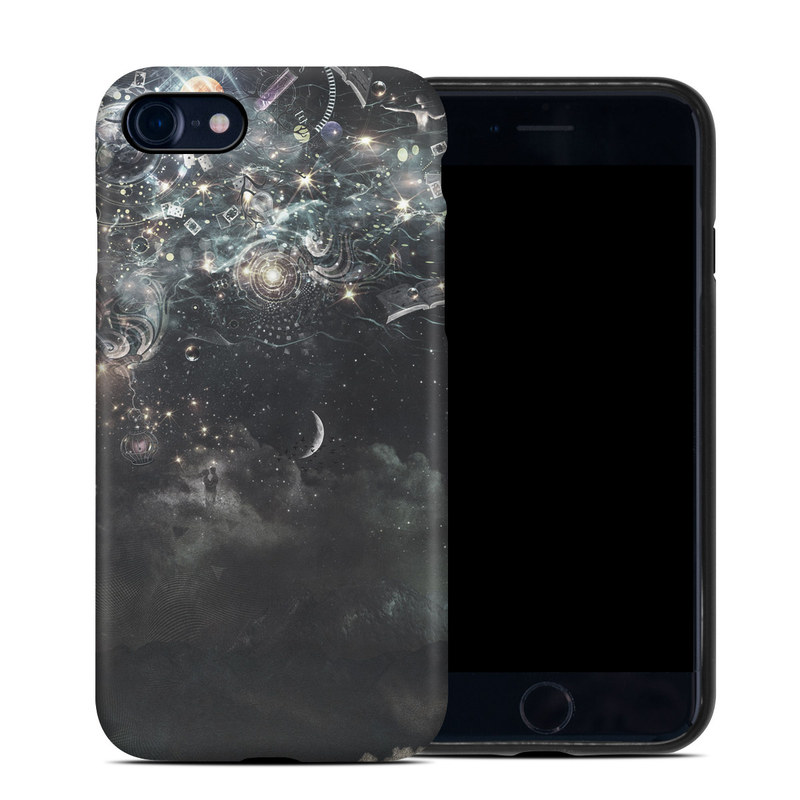 iPhone SE 2nd Gen Hybrid Case design of Space, Cg artwork, Art, Sky, Darkness, Illustration, Graphic design, Outer space, Graphics, Animation, with white, black, gray, yellow colors