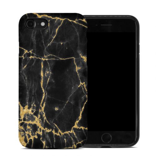 Black Gold Marble iPhone SE Hybrid Case