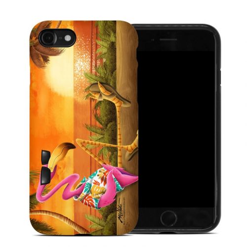 Sunset Flamingo iPhone SE Hybrid Case
