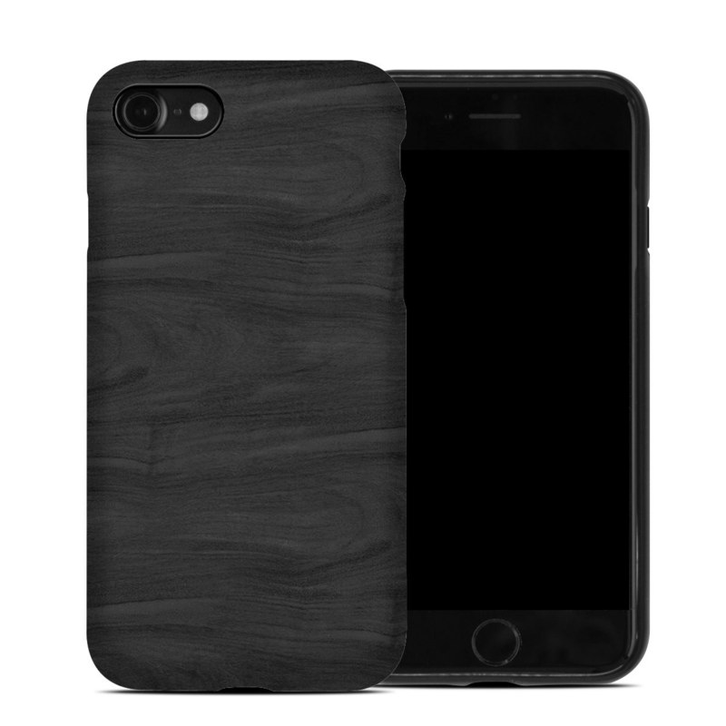 iPhone SE Hybrid Case design of Black, Brown, Wood, Grey, Flooring, Floor, Laminate flooring, Wood flooring, with black colors