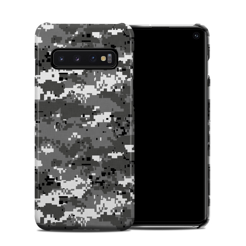 Samsung Galaxy S10 Clip Case design of Military camouflage, Pattern, Camouflage, Design, Uniform, Metal, Black-and-white with black, gray colors