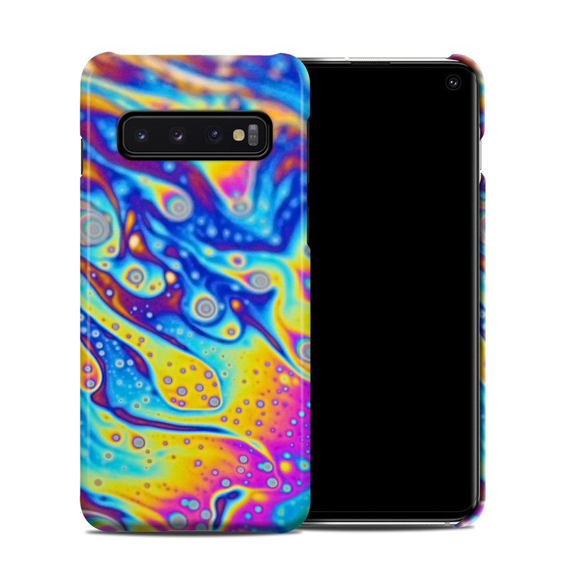 Samsung Galaxy S10 Clip Case design of Psychedelic art, Blue, Pattern, Art, Visual arts, Water, Organism, Colorfulness, Design, Textile, with gray, blue, orange, purple, green colors