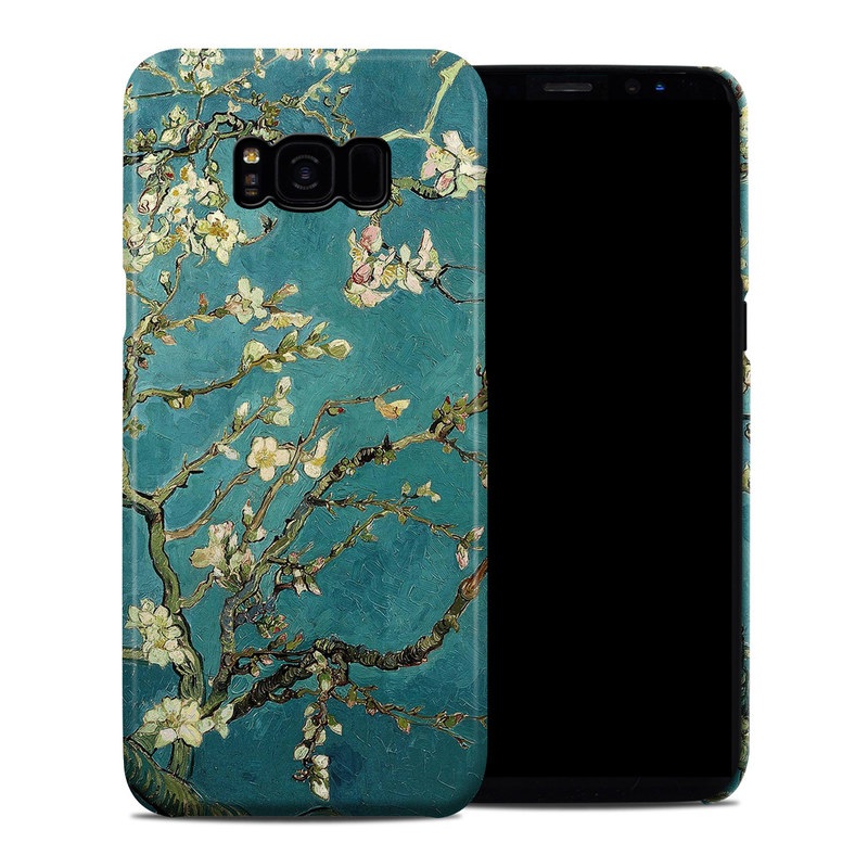 Samsung Galaxy S8 Plus Clip Case design of Tree, Branch, Plant, Flower, Blossom, Spring, Woody plant, Perennial plant, with blue, black, gray, green colors