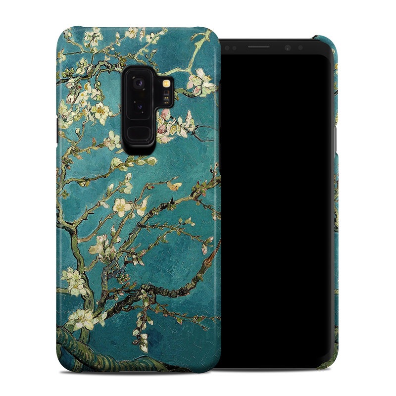 Samsung Galaxy S9 Plus Clip Case design of Tree, Branch, Plant, Flower, Blossom, Spring, Woody plant, Perennial plant with blue, black, gray, green colors