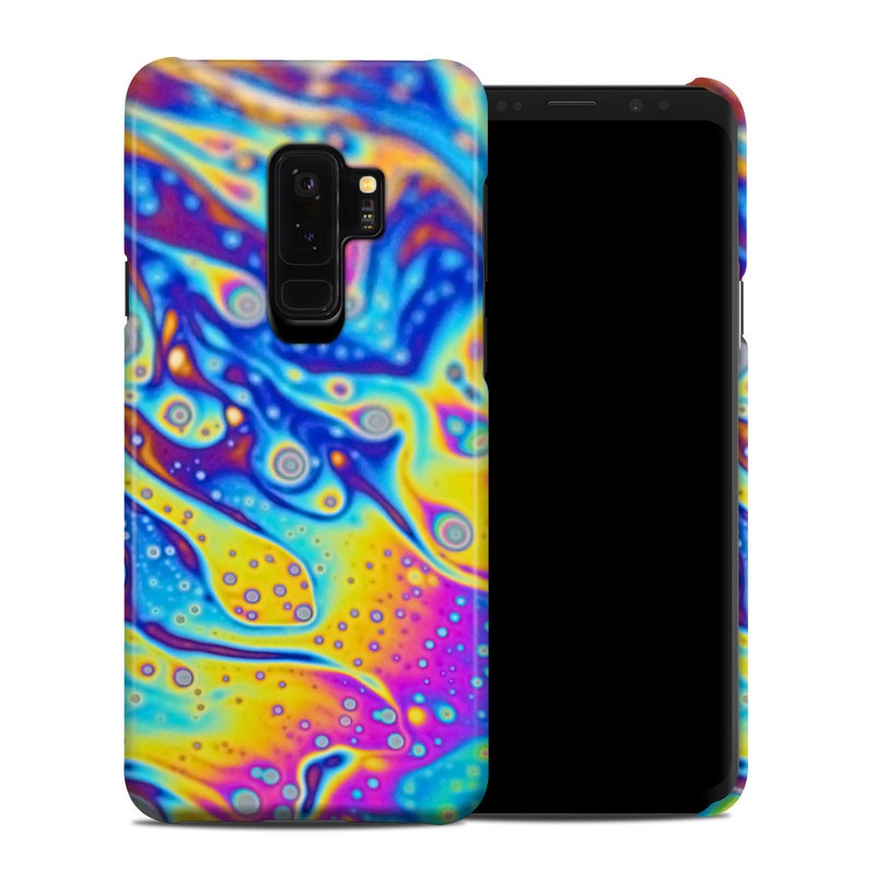 Samsung Galaxy S9 Plus Clip Case design of Psychedelic art, Blue, Pattern, Art, Visual arts, Water, Organism, Colorfulness, Design, Textile with gray, blue, orange, purple, green colors