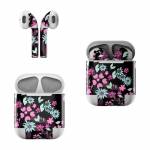 Dark Flowers Apple AirPods Skin