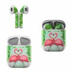 Flamingo Love Apple AirPods Skin