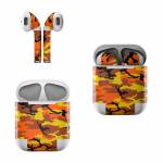 Orange Camo Apple AirPods Skin