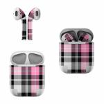 Pink Plaid Apple AirPods Skin