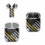Thin Yellow Line Hero Apple AirPods Skin
