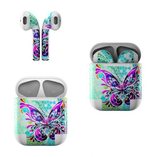 Butterfly Glass Apple AirPods Skin