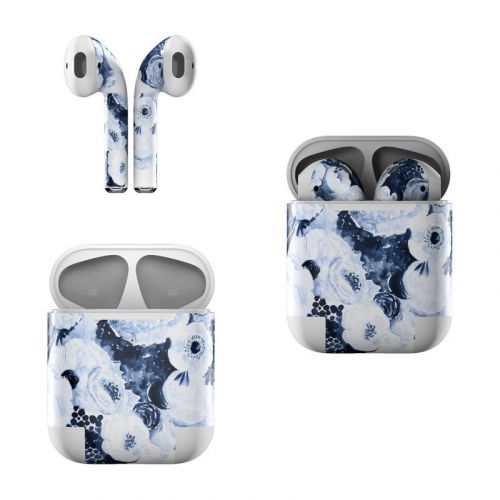 Blue Blooms Apple AirPods Skin