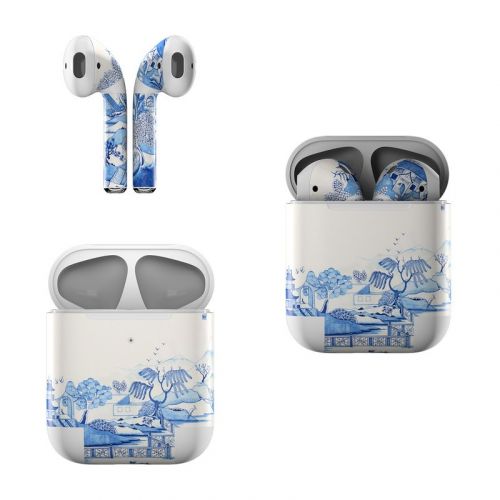 Blue Willow Apple AirPods Skin