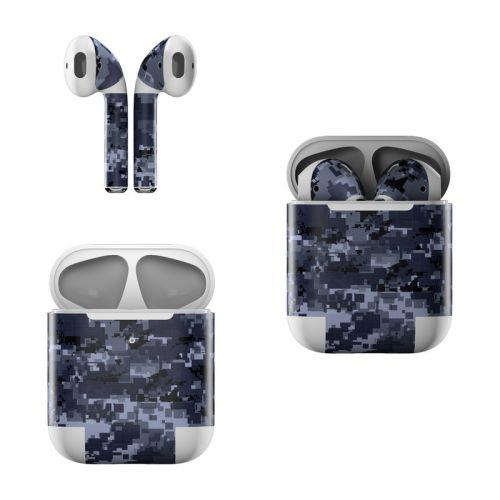 Digital Navy Camo Apple AirPods Skin
