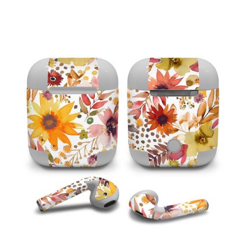 Summer Watercolor Sunflowers Apple AirPods Skin