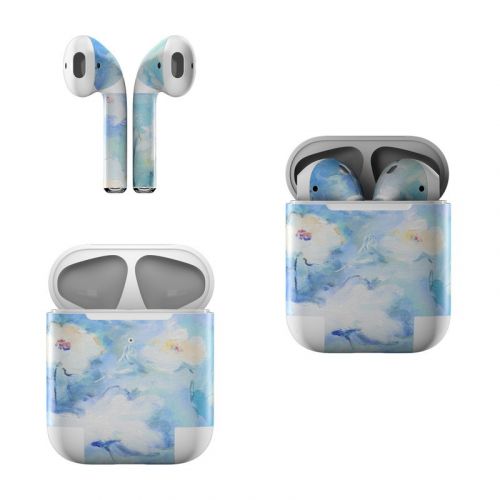 White & Blue Apple AirPods Skin