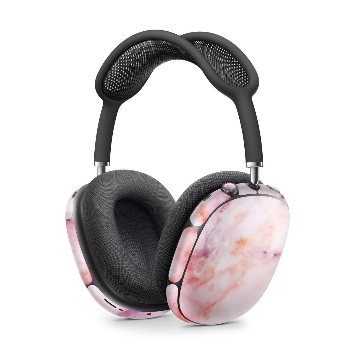 Apple AirPods Max Skin design of Pink, Skin, Flesh, Textile, Fur, with pink, red, white, purple, orange colors