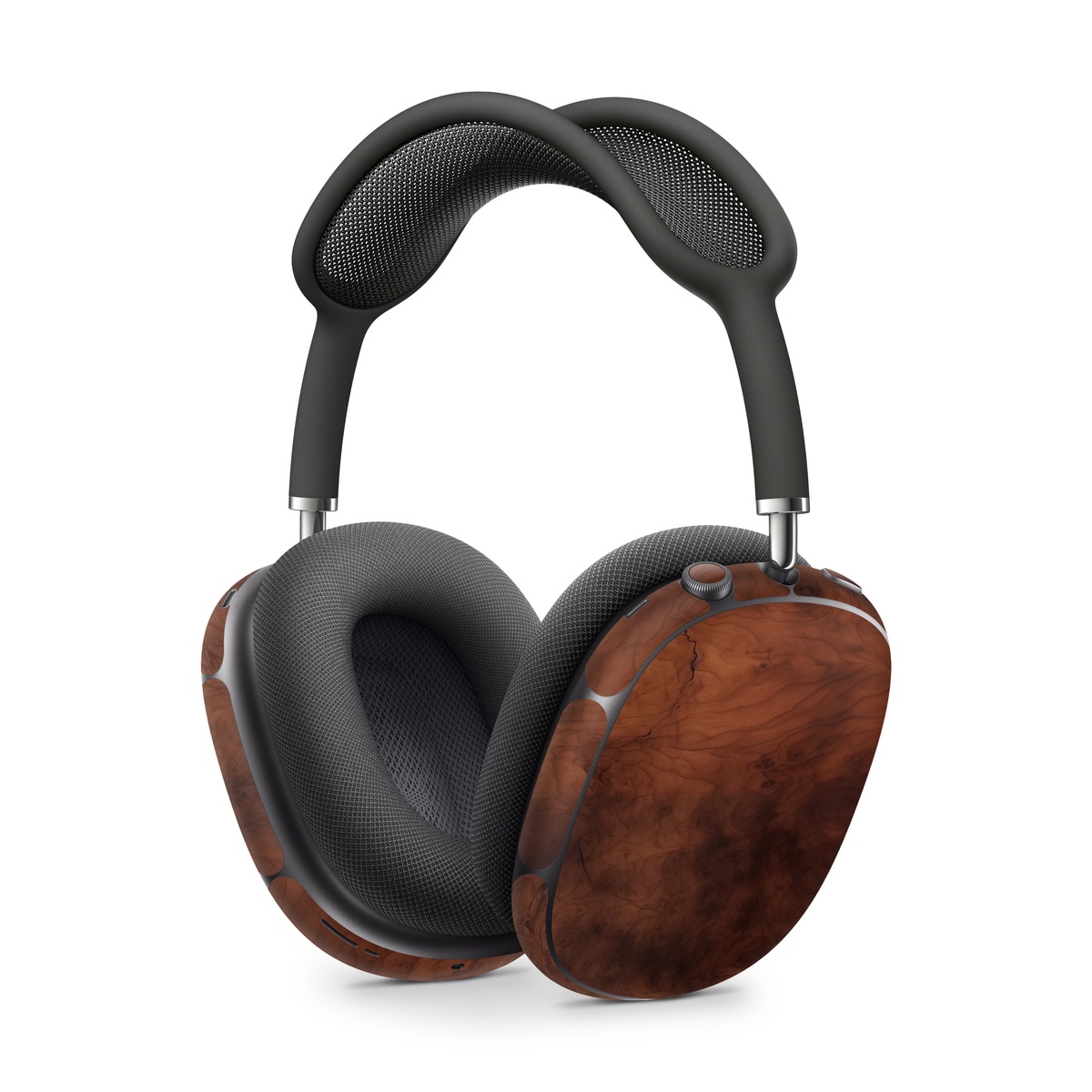 Apple AirPods Max Skin design of Brown, Wood, Rectangle, Beige, Tints and shades, Flooring, Art, Hardwood, Pattern, Peach, with brown, black colors