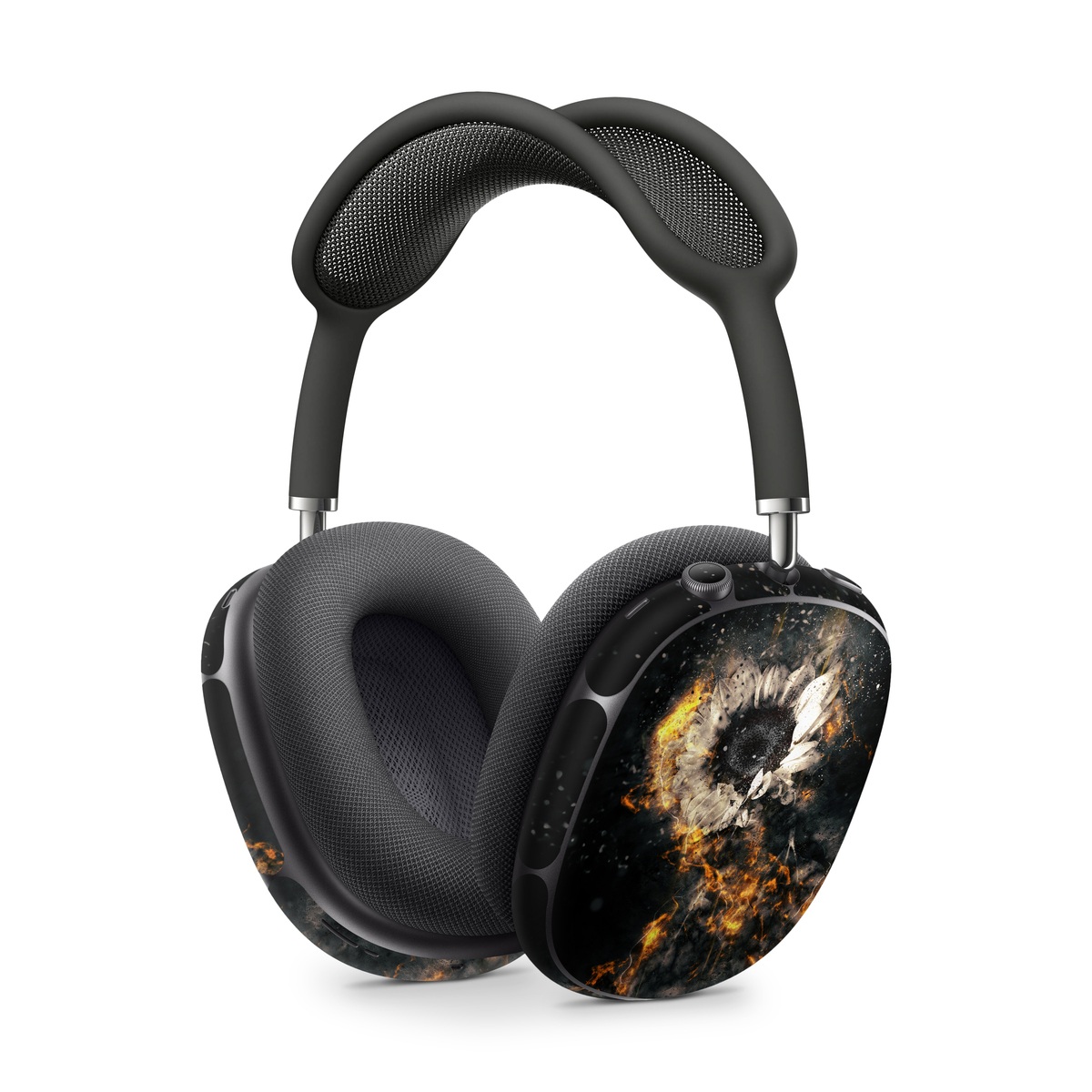 Apple AirPods Max Skin design of Nature, Outer space, Sky, Atmosphere, Astronomical object, Space, Darkness, Astronomy, Universe, Nebula, with black, red, green, gray colors