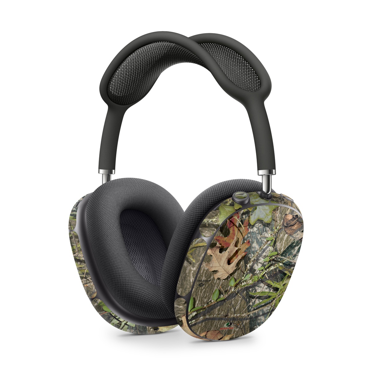 Apple AirPods Max Skin design of Camouflage, Military camouflage, Tree, Plant, Leaf, Design, Adaptation, Branch, Pattern, Trunk, with black, green, gray, red colors