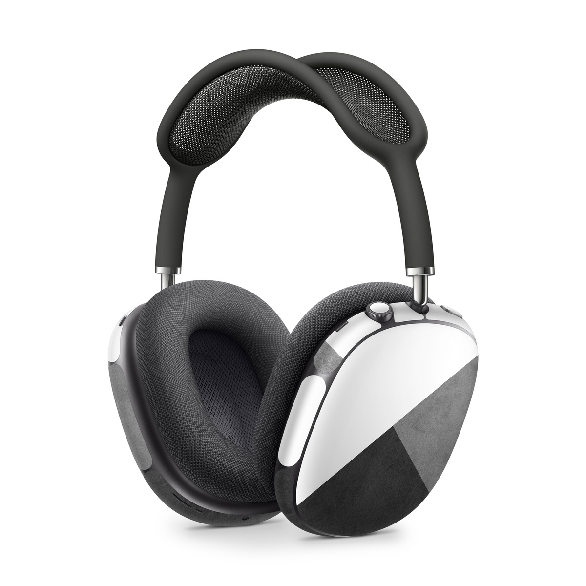 Apple AirPods Max Skin design of Black, White, Black-and-white, Line, Grey, Architecture, Monochrome, Triangle, Monochrome photography, Pattern, with white, black, gray colors