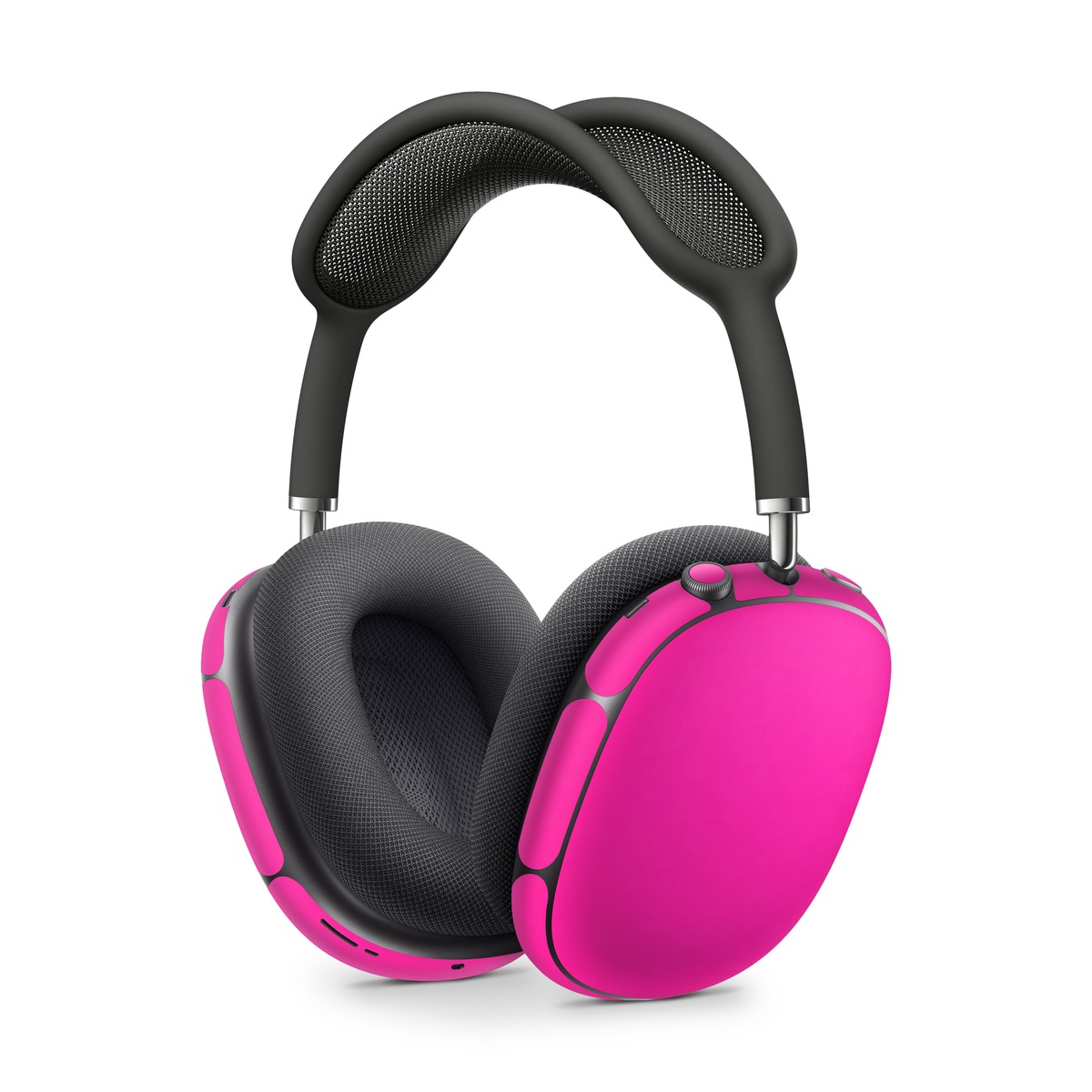 Apple AirPods Max Skin design of Purple, Violet, Pink, Magenta, Pattern, Electric blue, Font, Tints and shades, Carmine, Peach, with pink colors