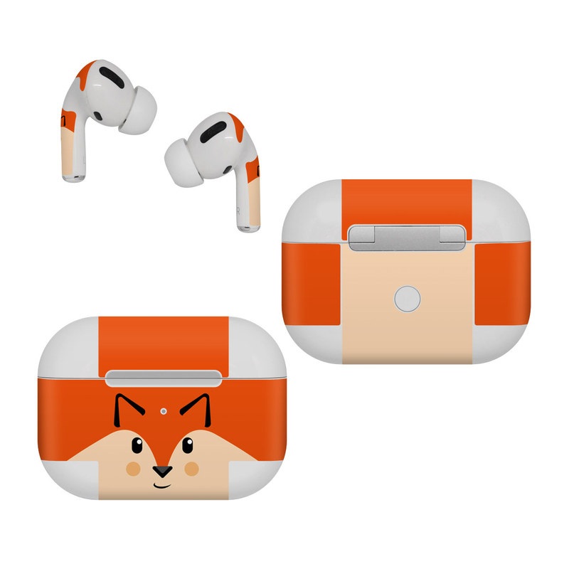 Apple AirPods Pro Skin design of Cartoon, Animated cartoon, Nose, Snout, Illustration, Whiskers, Clip art, Hamster, Animation, Art, with black, red, yellow, orange colors