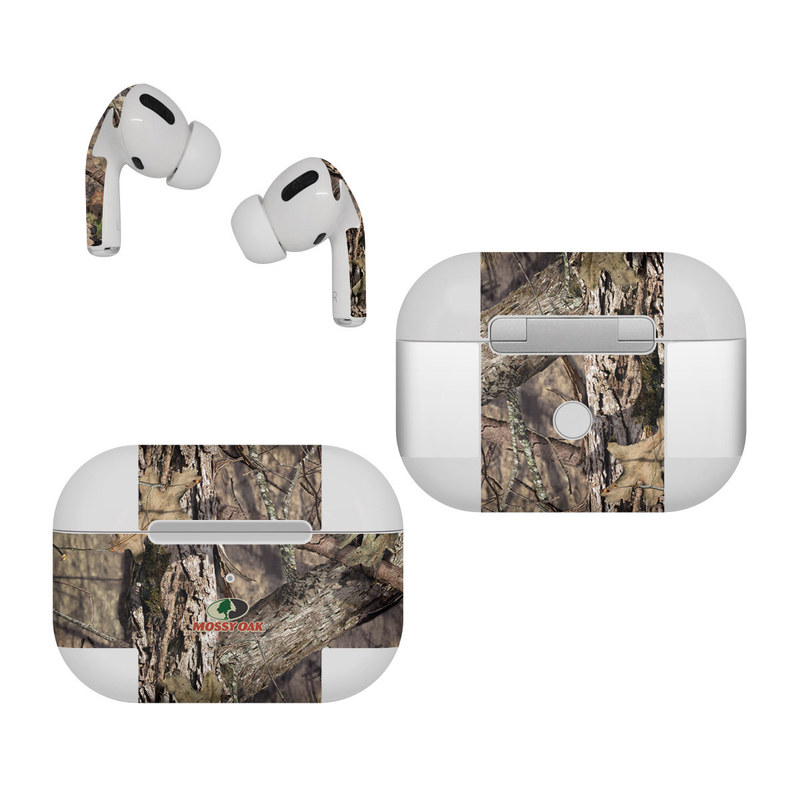 Apple AirPods Pro Skin design of shellbark hickory, Camouflage, Tree, Branch, Trunk, Plant, Leaf, Adaptation, Wood, Twig, with orange, green, red, black, gray colors