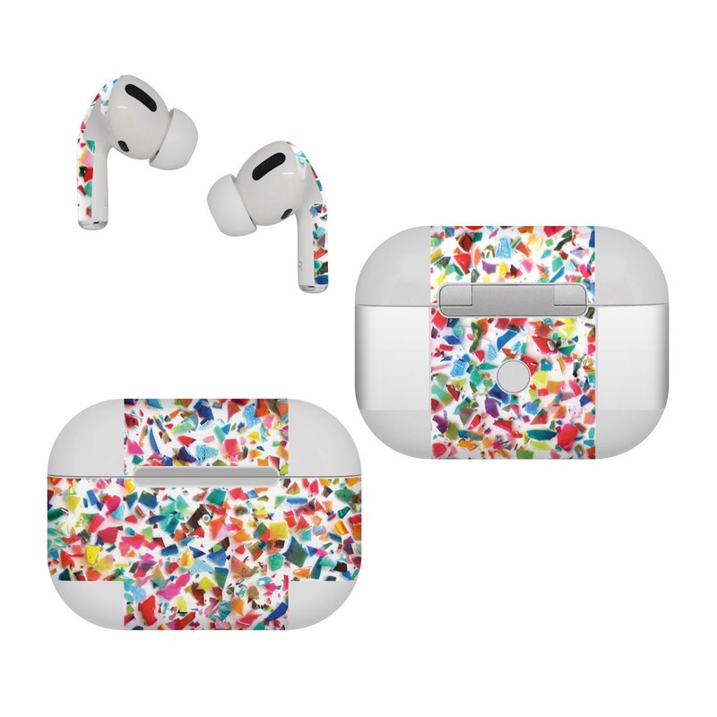 Apple AirPods Pro Skin design of Pattern, Wrapping paper, with red, orange, pink, blue, green, yellow colors
