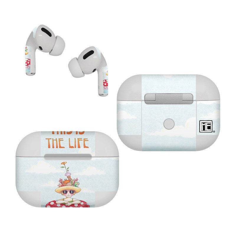 Apple AirPods Pro Skin design of Cartoon, Illustration, Clip art, with blue, red, white, yellow, green, orange, pink colors