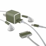 Solid State Olive Drab iPhone Earphone, Power Adapter, Cable Skin