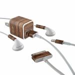Stripped Wood iPhone Earphone, Power Adapter, Cable Skin