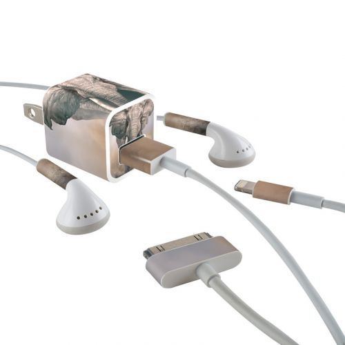African Elephant iPhone Earphone, Power Adapter, Cable Skin