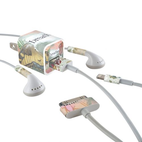 Breathe iPhone Earphone, Power Adapter, Cable Skin