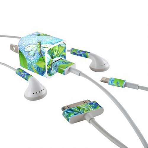 Dragonfly Fantasy iPhone Earphone, Power Adapter, Cable Skin