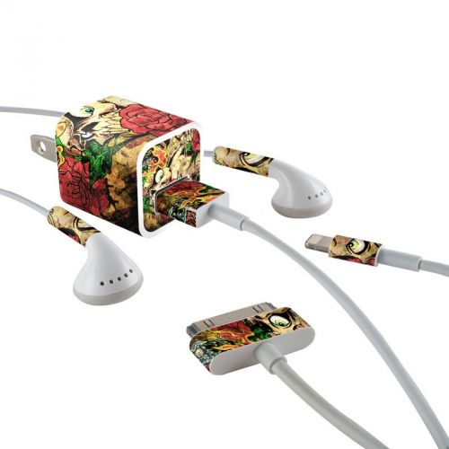 Gothic Tattoo iPhone Earphone, Power Adapter, Cable Skin