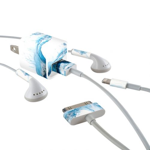 Polar Marble iPhone Earphone, Power Adapter, Cable Skin