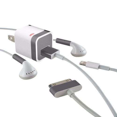 Retro Horizontal iPhone Earphone, Power Adapter, Cable Skin