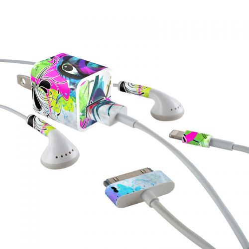 Streaming Eye iPhone Earphone, Power Adapter, Cable Skin