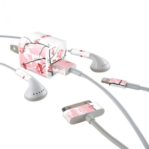 Pink Tranquility iPhone Earphone, Power Adapter, Cable Skin