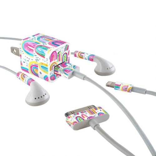 Watercolor Rainbows iPhone Earphone, Power Adapter, Cable Skin