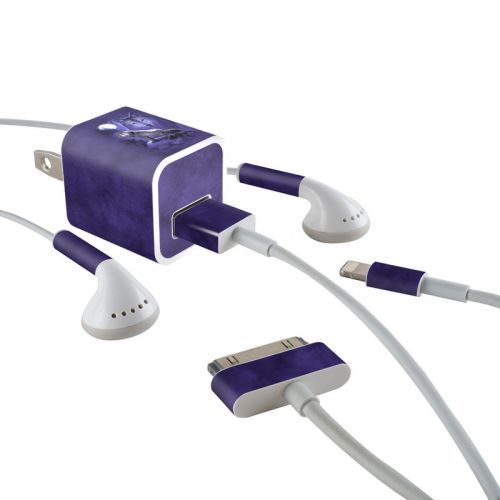 Wolf iPhone Earphone, Power Adapter, Cable Skin