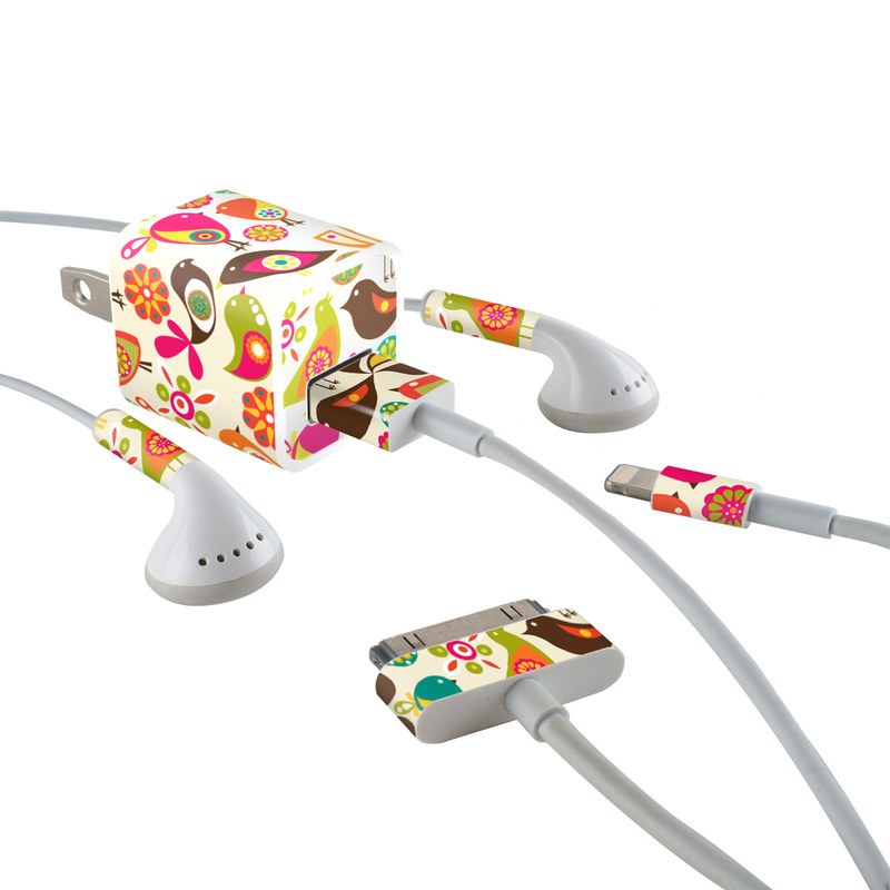 iPhone Earphone, Power Adapter, Cable Skin design of Pattern, Visual arts, Wrapping paper, Design, Clip art, Textile, Motif, Sticker, Graphics with yellow, pink, orange, green, brown, blue colors