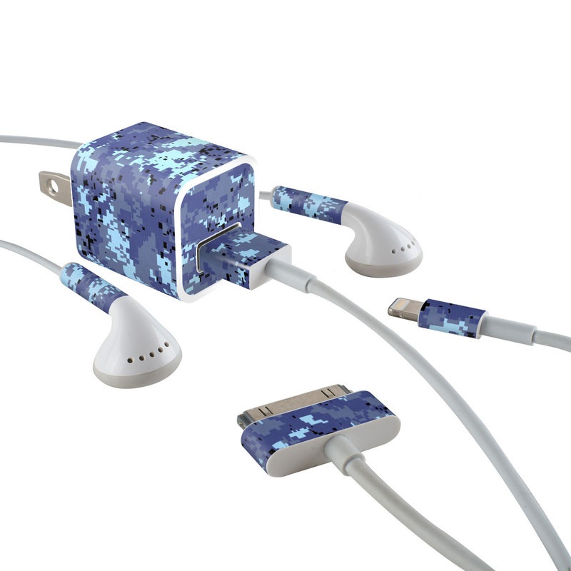 iPhone Earphone, Power Adapter, Cable Skin design of Blue, Purple, Pattern, Lavender, Violet, Design, with blue, gray, black colors
