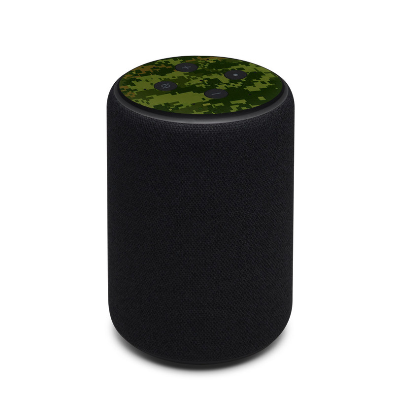Amazon Echo 3rd Gen Skin design of Military camouflage, Green, Pattern, Uniform, Camouflage, Clothing, Design, Leaf, Plant with green, brown colors