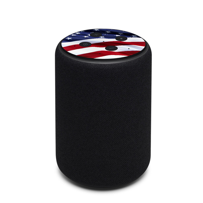 Amazon Echo 3rd Gen Skin design of Flag, Flag of the united states, Flag Day (USA), Veterans day, Memorial day, Holiday, Independence day, Event with red, blue, white colors